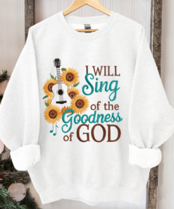 Embroidered Sweatshirt I will sing of the GOODNESS of GOD-Pink Women Christian Religious Hoodie Sweatshirt christian Sweatshirt jesus gifts, Retro Styles, Bring Back the Classics