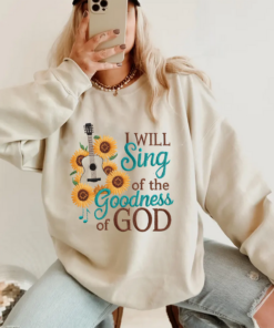 Embroidered Sweatshirt I will sing of the GOODNESS of GOD-Pink Women Christian Religious Hoodie Sweatshirt christian Sweatshirt jesus gifts, Retro Styles, Bring Back the Classics